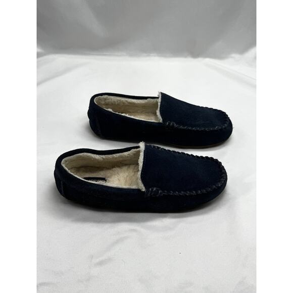 Lands End Slippers Womens 9 Moccasin Blue Slip On Comfort Casual Round Toe Flats - Picture 9 of 11